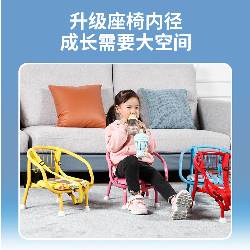 New Household Small Dining Chair Children's Cartoon Bench Thickened Baby Chair Baby Dining Chair Backrest Small Stool