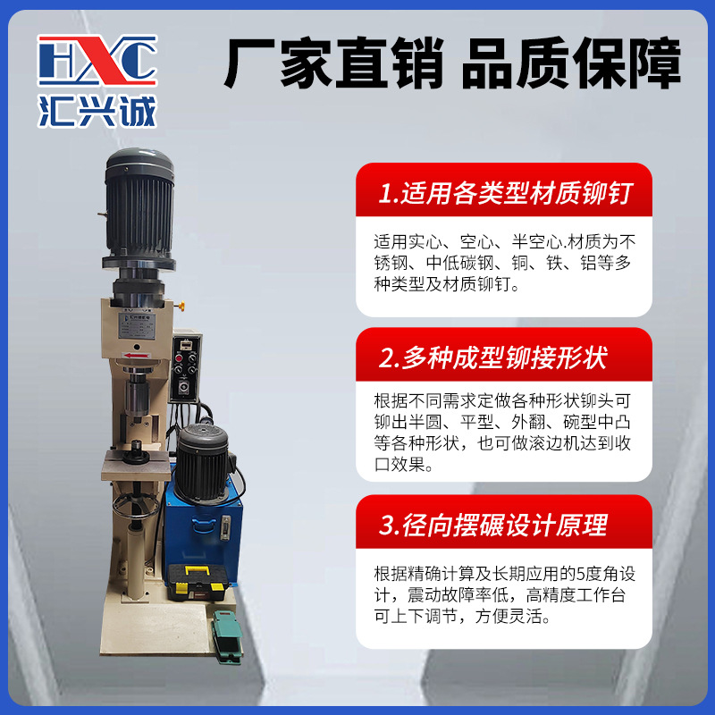 Pneumatic & Hydraulic Riveting Machine for Solid and Hollow Nails, Mushroom Head Seat Riveting, Automatic Feeding Rivets, Sheet Metal Processing