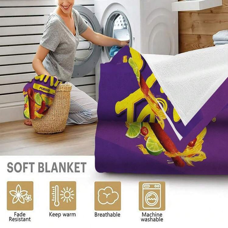 1Pc Food Packaging Bag Flannel Blanket/Soft Warm All Season