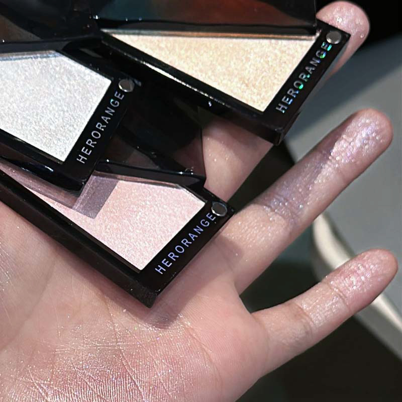 Herorange~Light and Shadow High Gloss Powder Facial Brightening Pearlescent Three-Dimensional Contouring Blush Powder Cross-Border Beauty Makeup