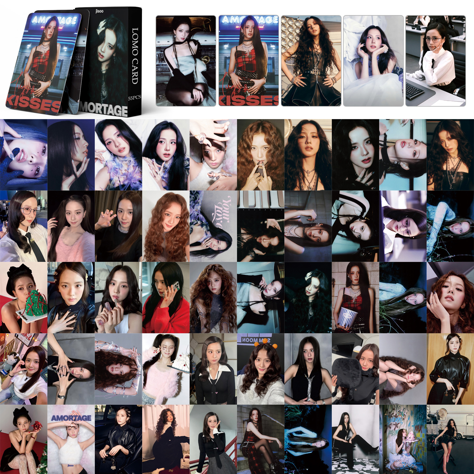 55Pcs Bp Jisoo Small Card Amortage Card Kim Ji-Soo