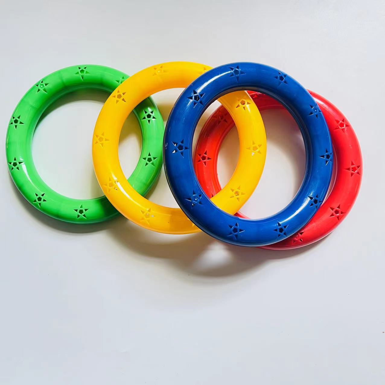 Early education gymnastics circle toy hand rattle kindergarten equipment children's sound puzzle gymnastics plastic ring