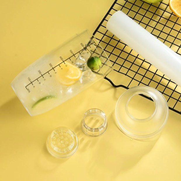 Anti-Splash Shaker Cup, Anti-Splash Making Lemon Tea Milk Tea Shop Hand-Made Popping Shaker Pot Tool, Lemon Shaker Cup