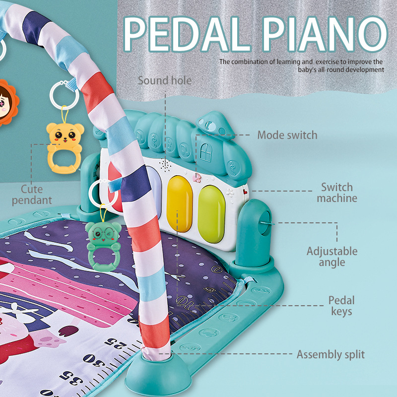 Baby Fitness Rack Music Pierone Toy 0-36 Months Newborn Baby Piano Game Mat Pierone Pierone