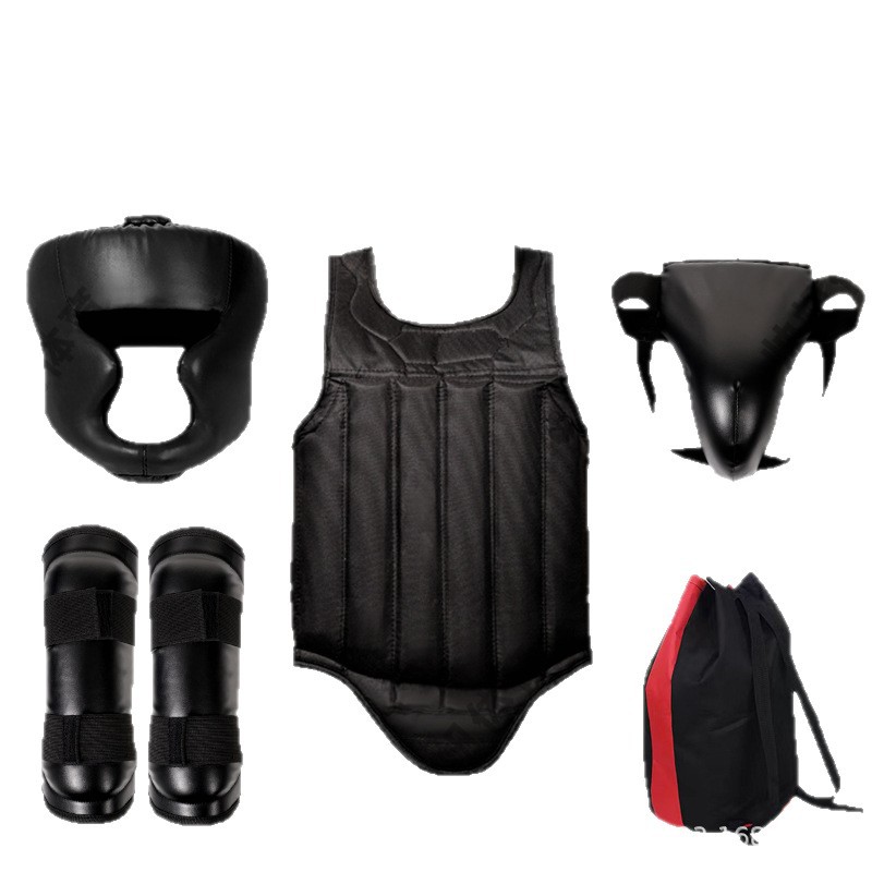 New Pu Sanda Protective Gear Set Professional Fighting Training German Style Protective Gear Durable Boxing Five-Piece Protective Gear Set