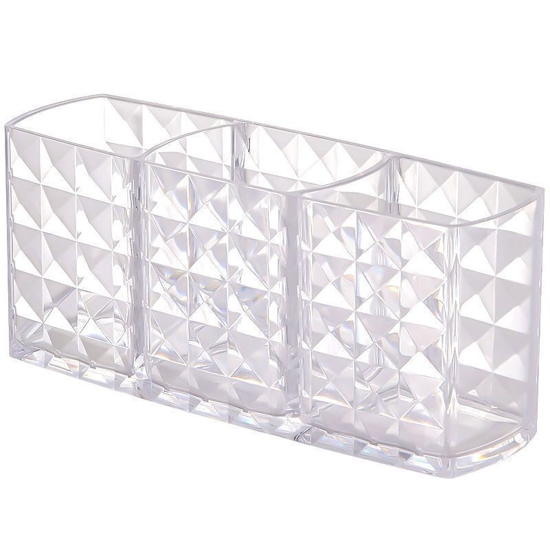 Transparent Acrylic Desktop Pen Holder Large Capacity Student Notes Storage Box Office Desk Storage Rack Fit Box