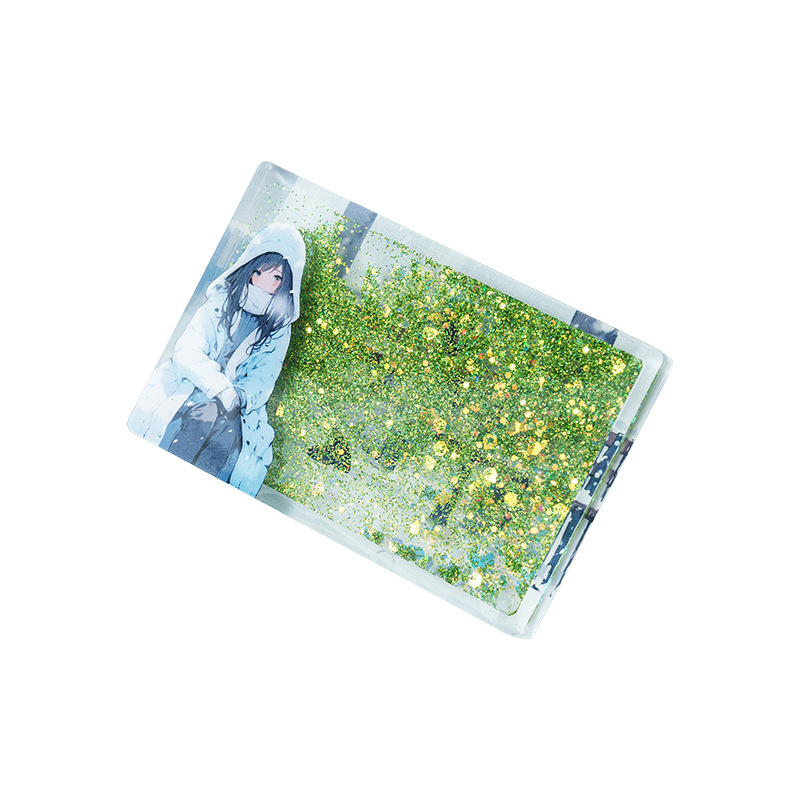 Quicksand Guka Brick Guka Brick Mahjong Transparent Card Brick Acrylic Customized DIY Accessories Hand Account Quicksand Guka Tray