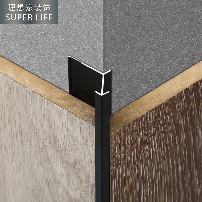 5-12mm Wall Panel Edge Strip Aluminum Alloy Edge Strip Profile Card Board Strip Decorative Strip Metal Wire I-Shaped Positive Corner