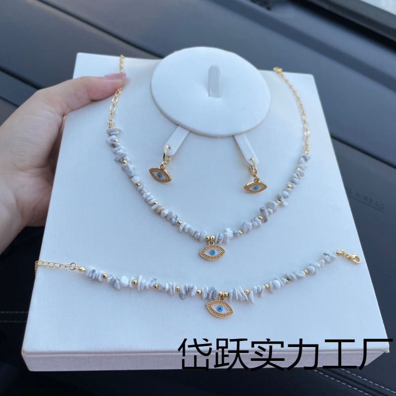 Интернет-ювелирные изделия в стиле Шанель, комплект из трех предметов с полными бриллиантами, изысканный и модный