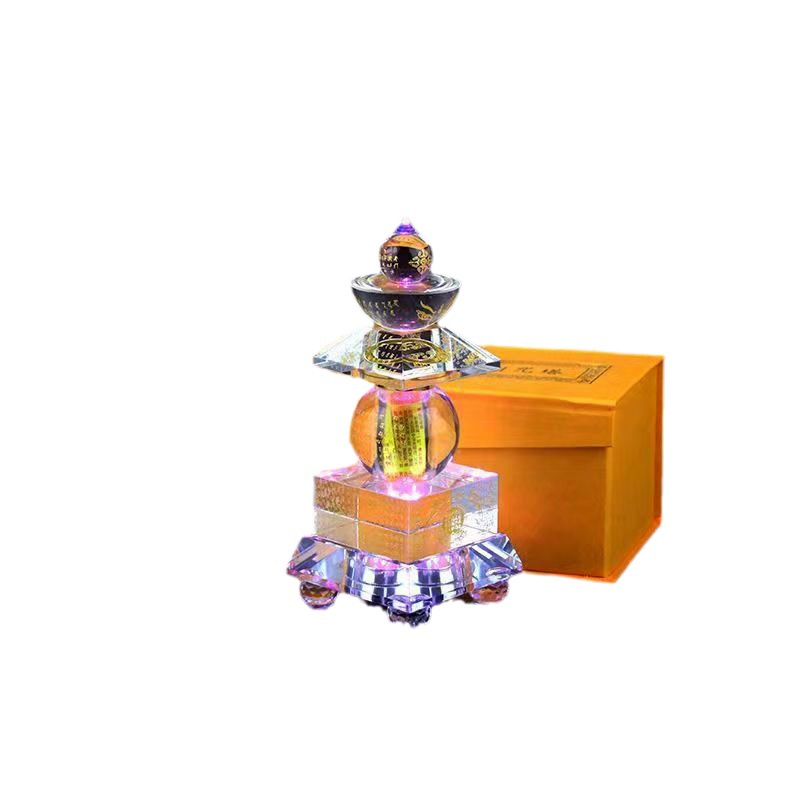 Factory direct Crystal treasure chest printing Bodhi tower decoration supply Shariputra Shariputa stupa decoration tower