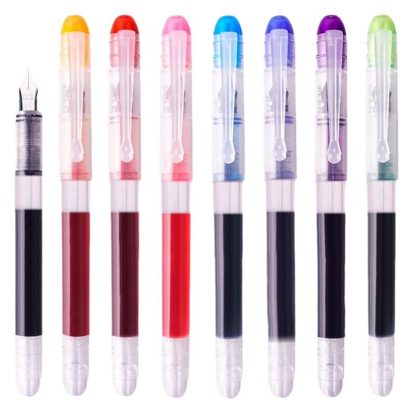 White Snow Fountain Pen Fp20 Large Capacity Disposable Quick-Drying High-Capacity Direct Liquid Ink Pen No Ink Refill Needed Pen Barrel for Elementary School Students