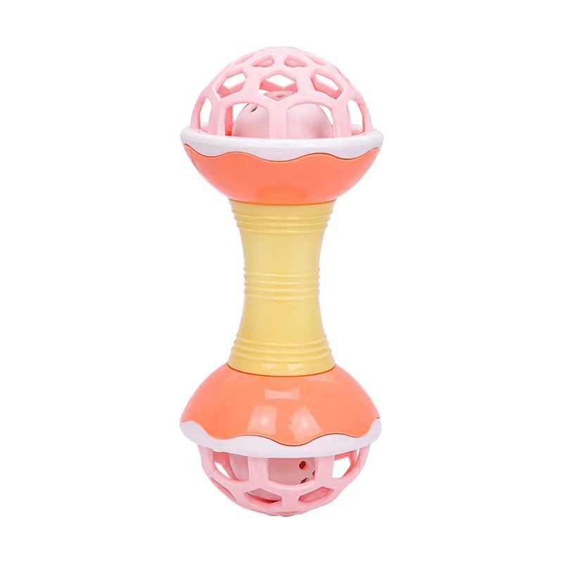 Baby's Hand-held Ball Soft Rubber Rattle Toy Can Bite Boiled Newborn 0-6-12 December Baby Yizhi Pacification Wholesale