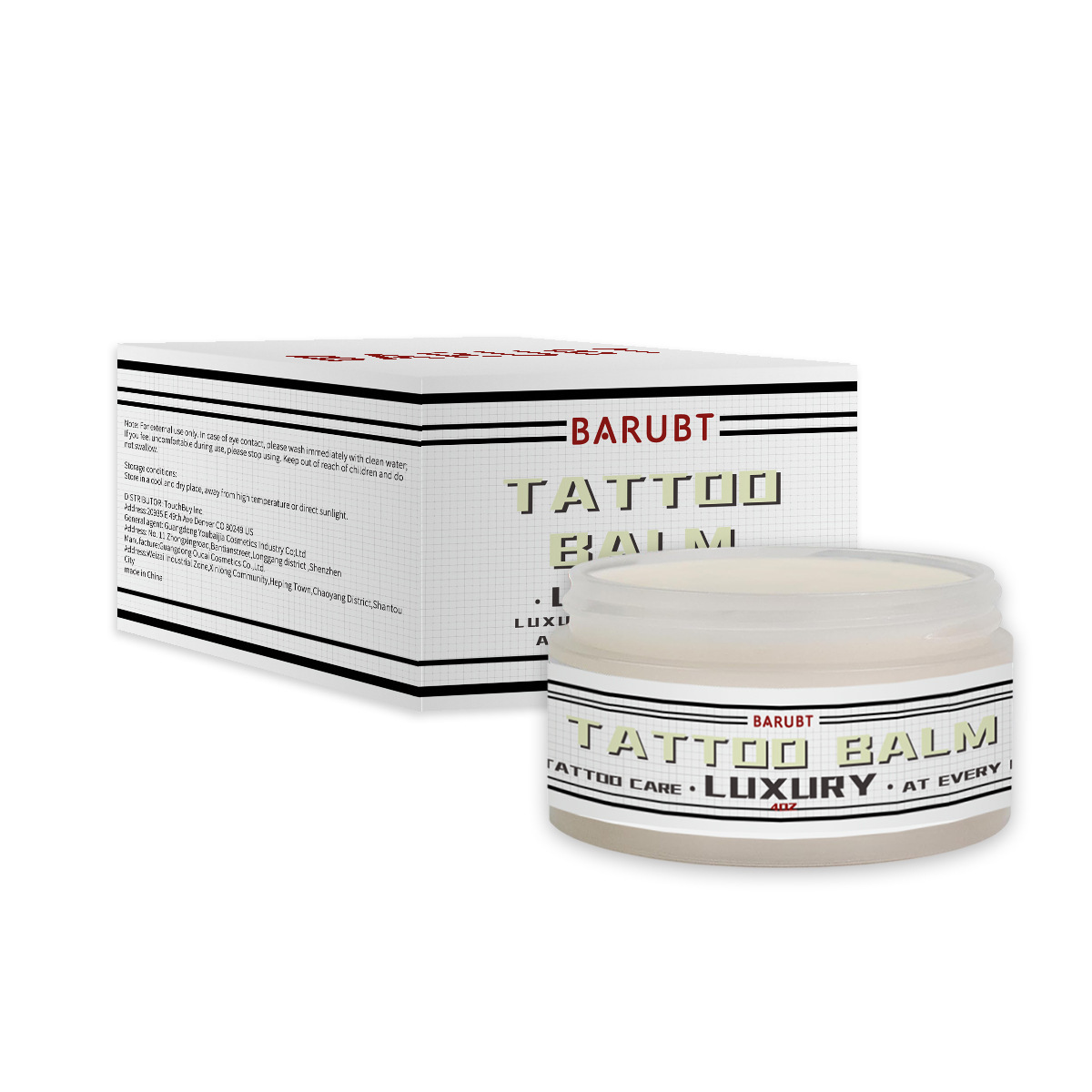 Cross-Border Spot Barubt Tattoo Care Cream Moisturizes and Nourishes the Skin, Displays Color, Mild Tattoo Tattoo Cream Soothes