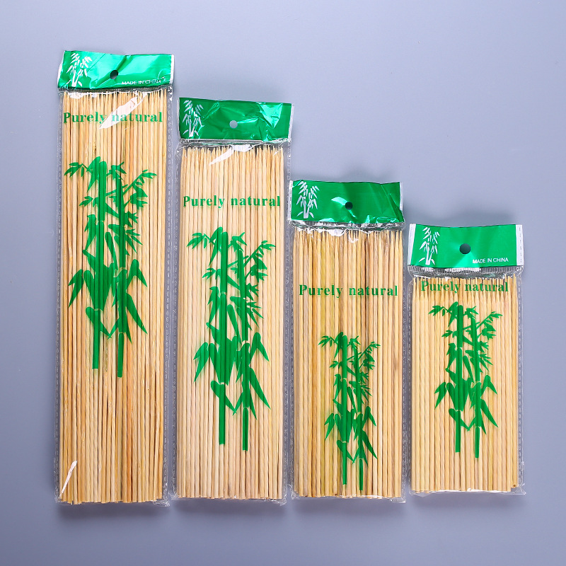 In stock barbecue bamboo stick 2.5/3.0/3.5/4.0/5.0MM foreign trade stick disposable fruit stick manufacturer