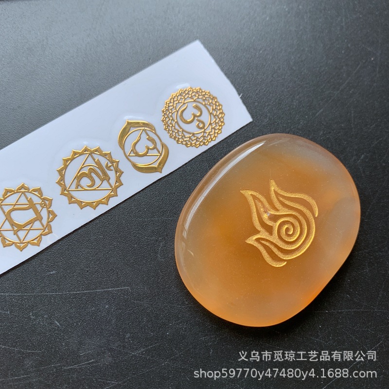 7PCs a set of decorative stickers metal alloy copper stickers sticker creative craft gift pyramid pendant stickers