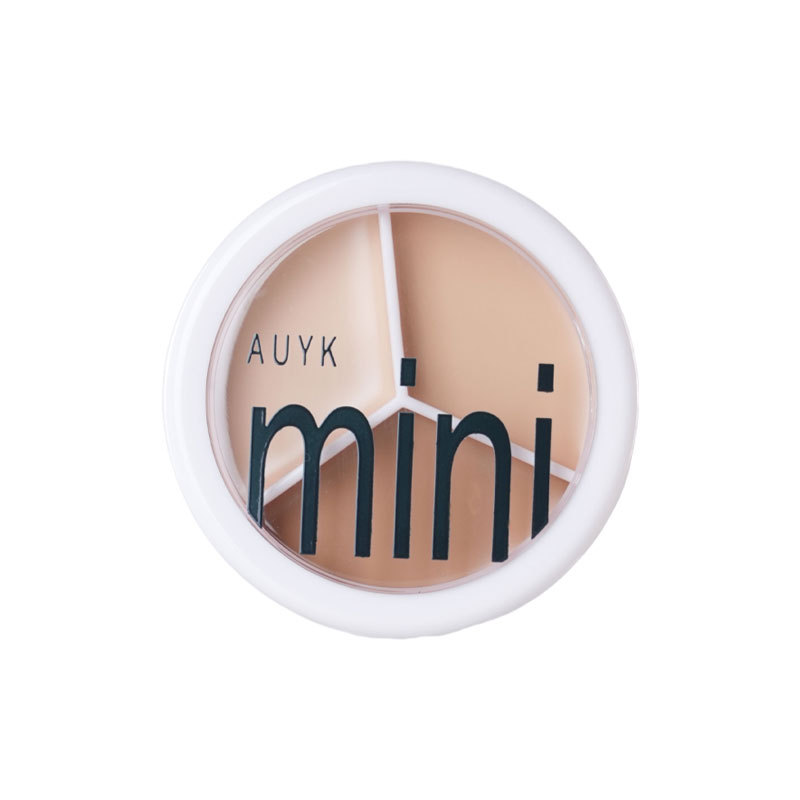AUYK small cream three-color concealer no makeup facial base cream acne marks dry skin oil skin double-headed concealer