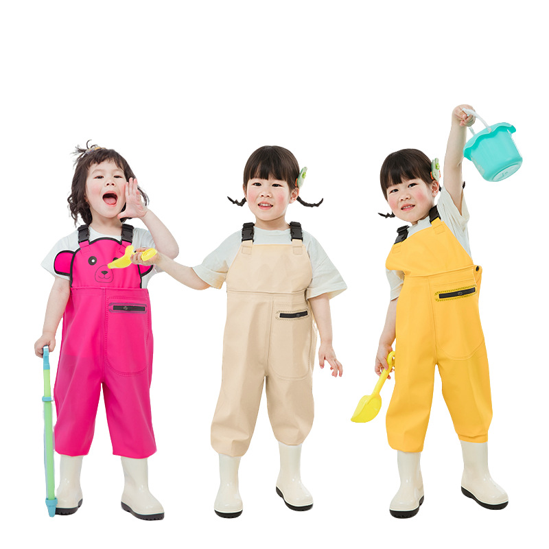Factory Direct Waterproof Waders for Children, Half-Length Wading Pants, Rain Boots for Fishing, Wholesale