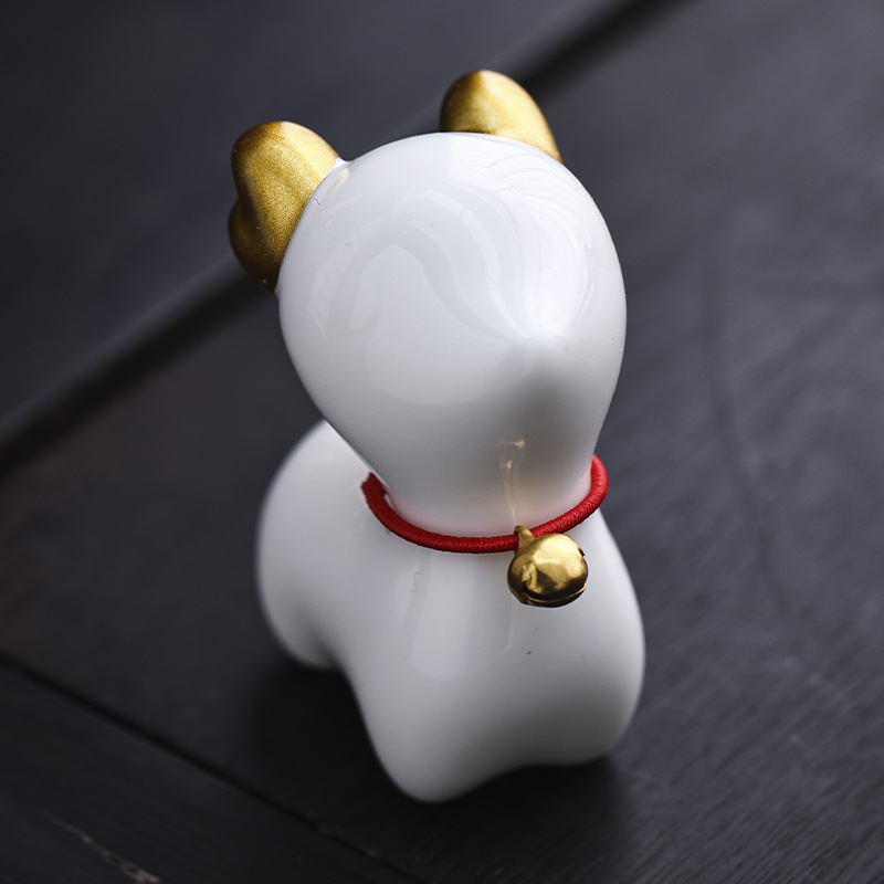 Creative Cute ceramic decoration deer animal micro landscape tea pet indoor desktop decoration tea set accessories small tea play