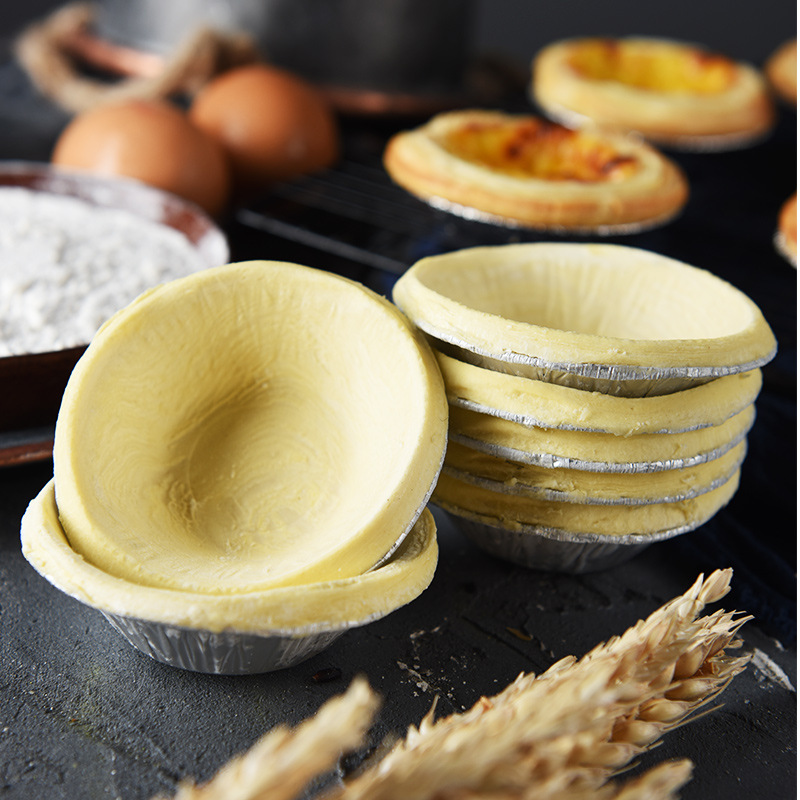 Exhibition art Portuguese egg tart skin egg tart liquid 24 crisp egg tart bottom with tin bottom paper tray Baking household semi-finished products