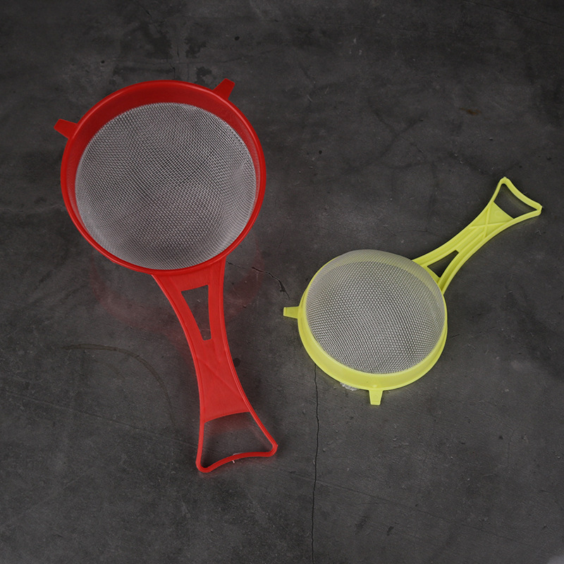 New Filter Mesh Classic Partition Plastic Handheld Flour Sieve Household Mesh Partition Kitchen Baking