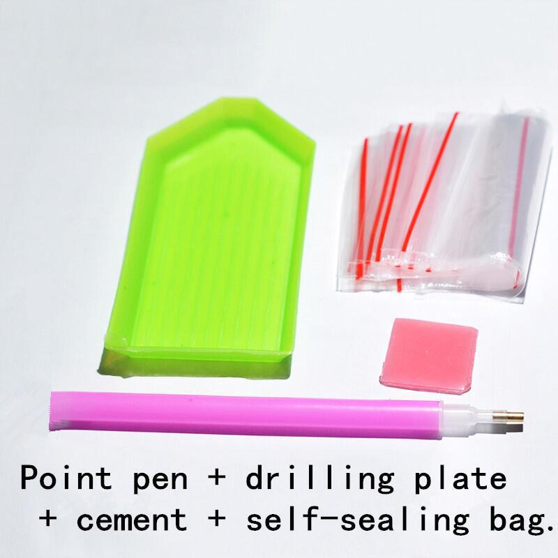 2021Diy Full Diamond Painting Keychain Cartoon Owl Car Bag Decoration Small Pendant Cross-Border Supply