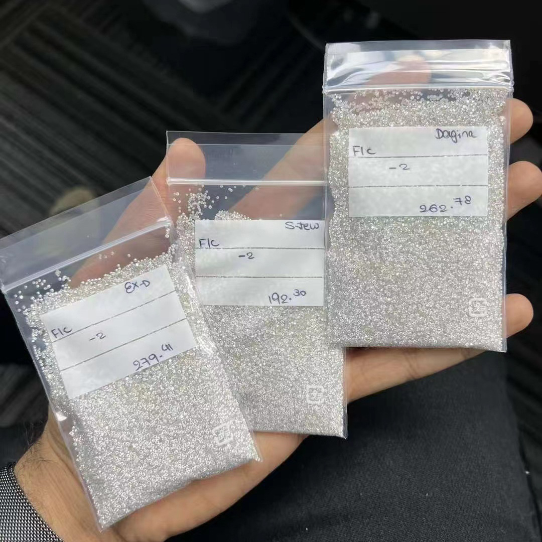 South Africa Natural Diamond Real Diamond Wholesale SLR Foot Reverse Stone Broken Diamond Bare Diamond Jewelry Jade Processing Inlaid Stone