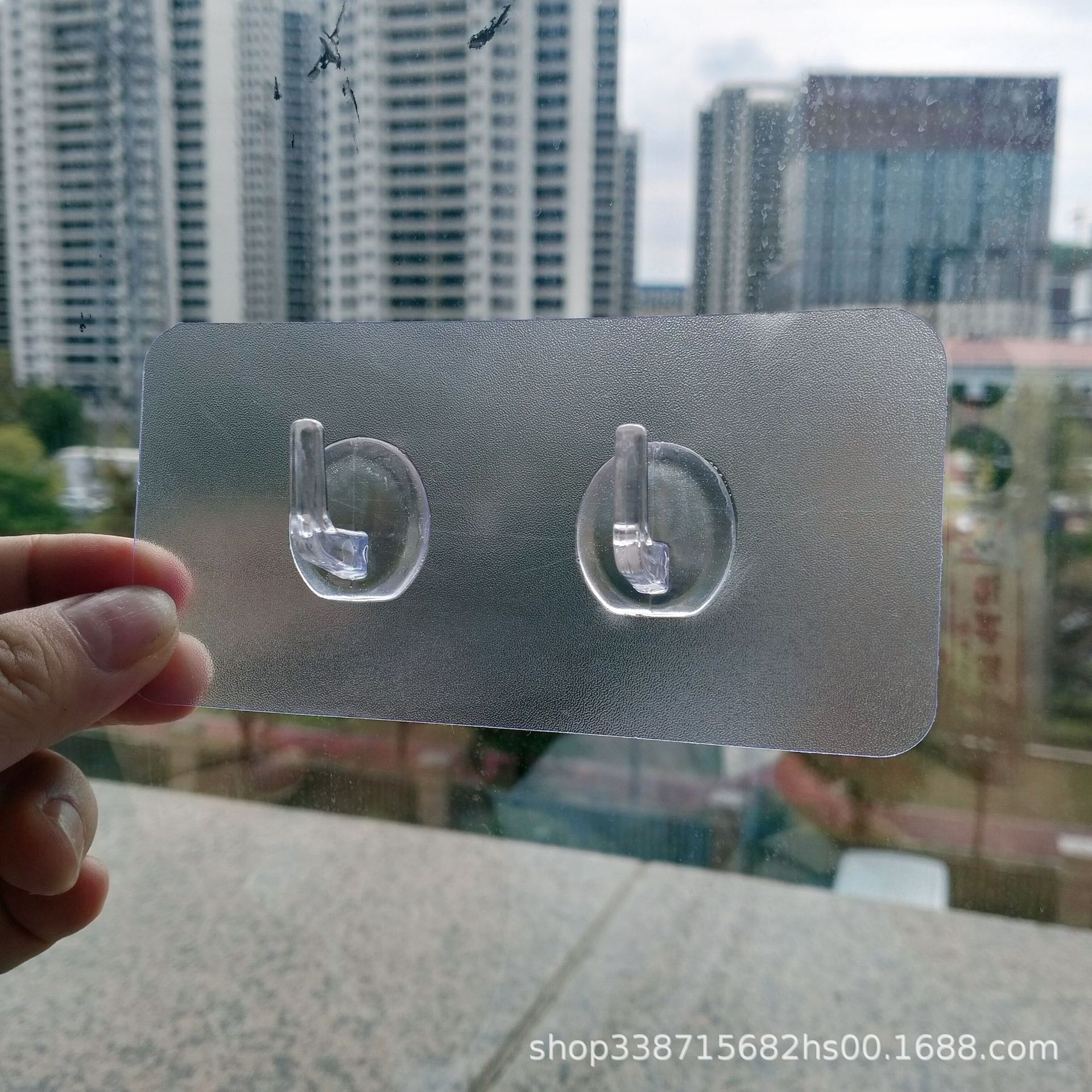 Factory Wholesale Horn Hook Strong Traceless Punch-Free Household Tile Wall Sticky Hook Acrylic Pve Waterproof