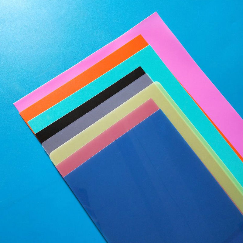 Color PP plastic sheet grinding PP color glossy frosted plastic sheet stationery gift box tag color sheet