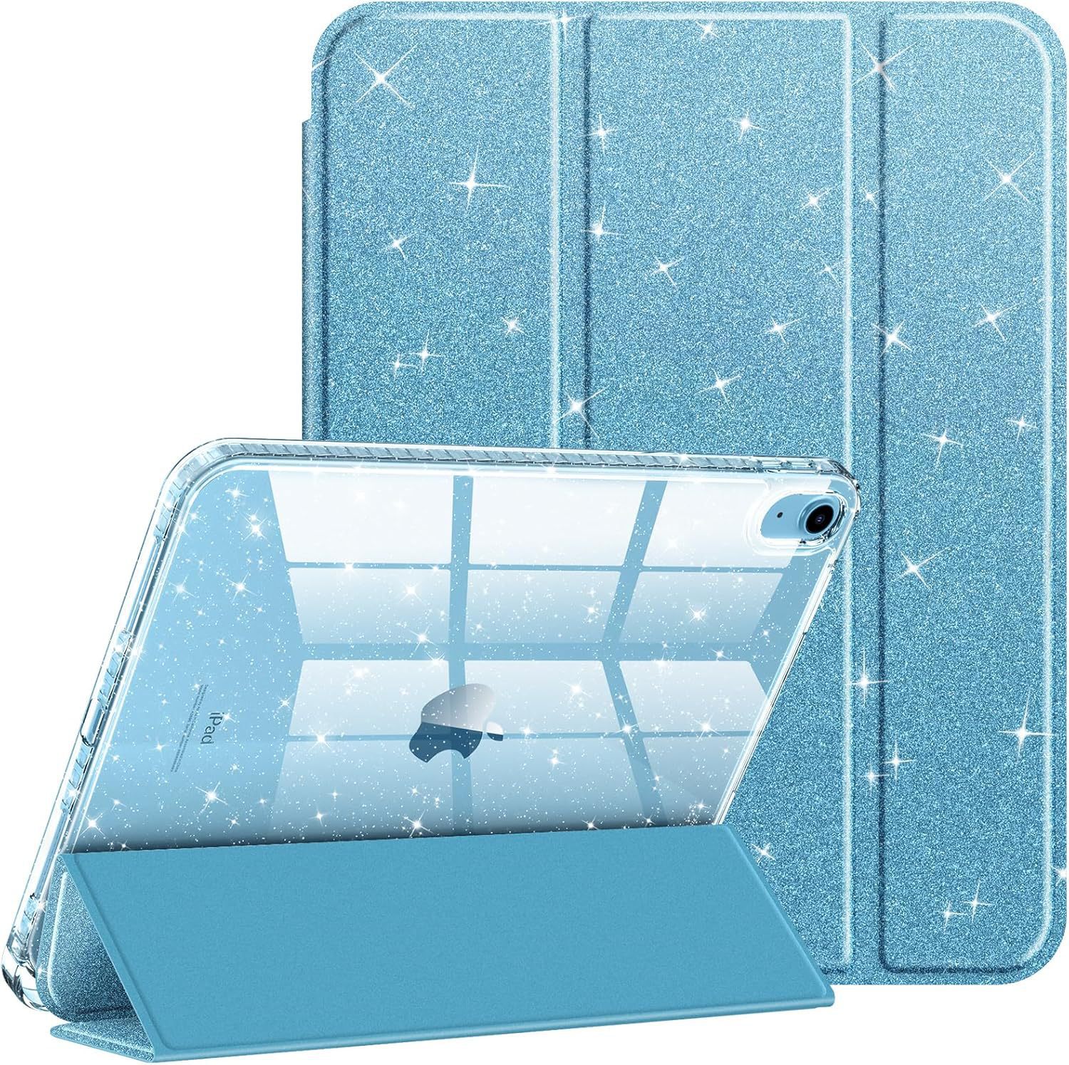 iPad Protective Case Ipad11 Generation Glitter Shell Leather Case Air11 Acrylic Glitter Anti-Fall and Anti-Bending with Pen Slot