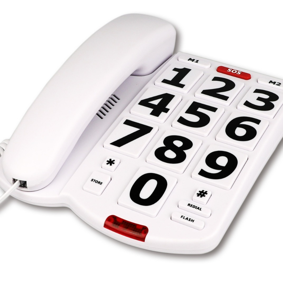 Cross-border dedicated electricity supplier wired telephone large digital keys elderly machine volume adjustable telephone English