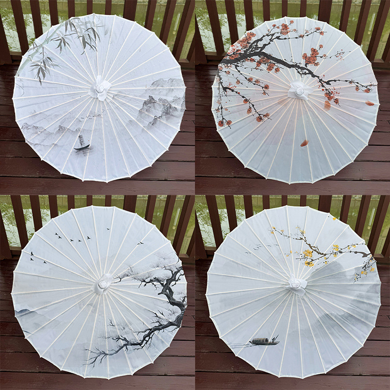 Водо- и солнцезащитный зонт из масляной бумаги, антикварный, женский, реквизит для танца, классический ханфу, чонгсем, съемка, зонт для мантии воюющих царств