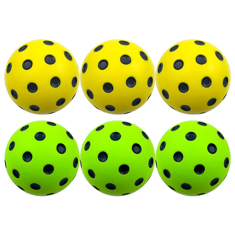 Pickleball Pu Foam Pickleball Indoor and Outdoor Silent Bottom Noise Practice Ball 40 Holes High Quality Pickleball in Stock