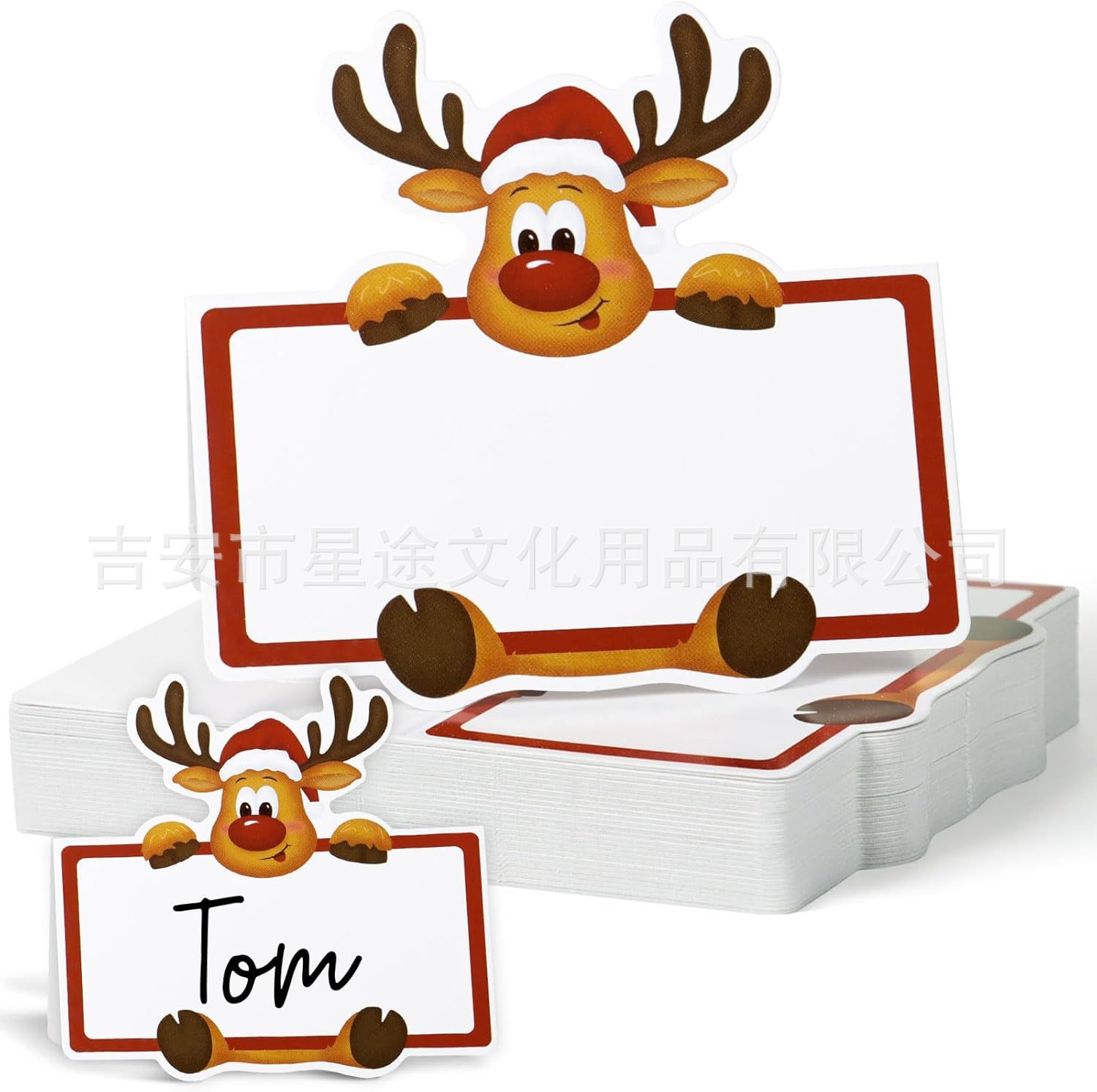 Карточки с оленями, складные карточки для детского дня, рождественской вечеринки