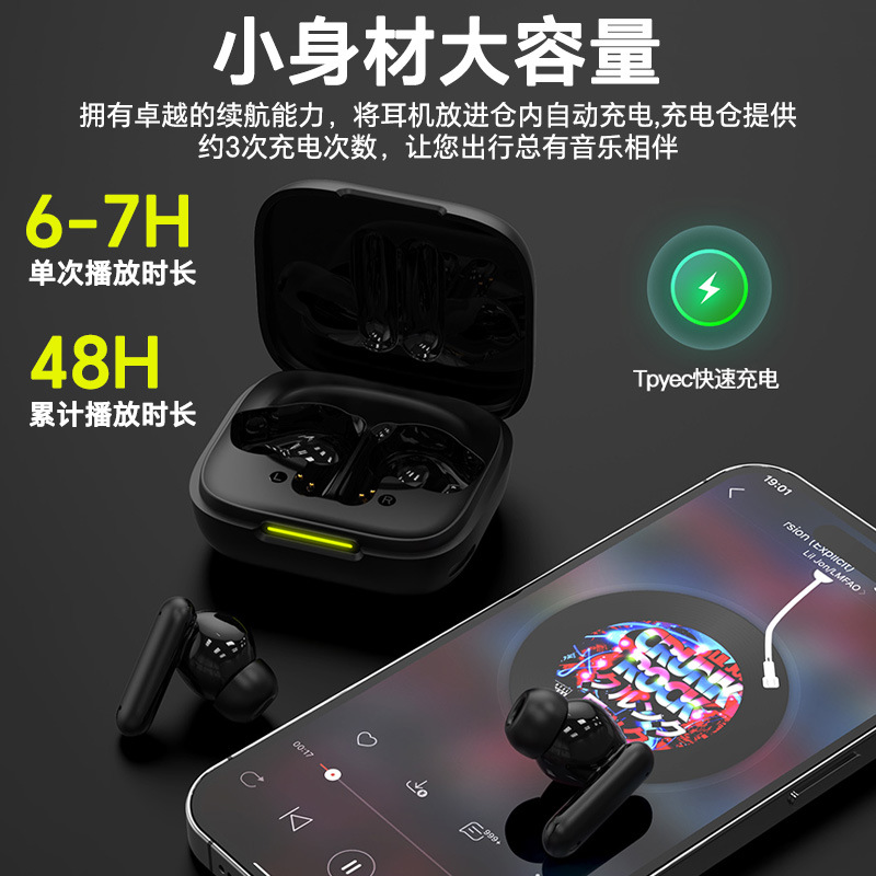 Cross-Border 2025 New Bluetooth Earphones In-Ear V5.4 Ultra-Long Battery Life Sports Cross-Border Private Model Ai Translation Earphones
