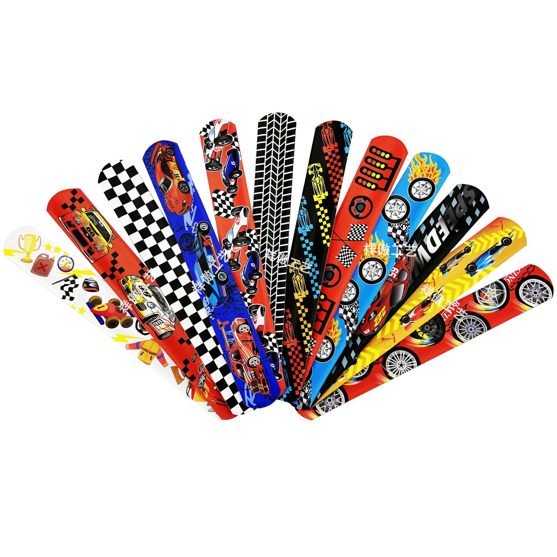 Racing CAR snap ring bracelet F1 rally party clap ring wrist strap children CAR RACE CAR bracelet