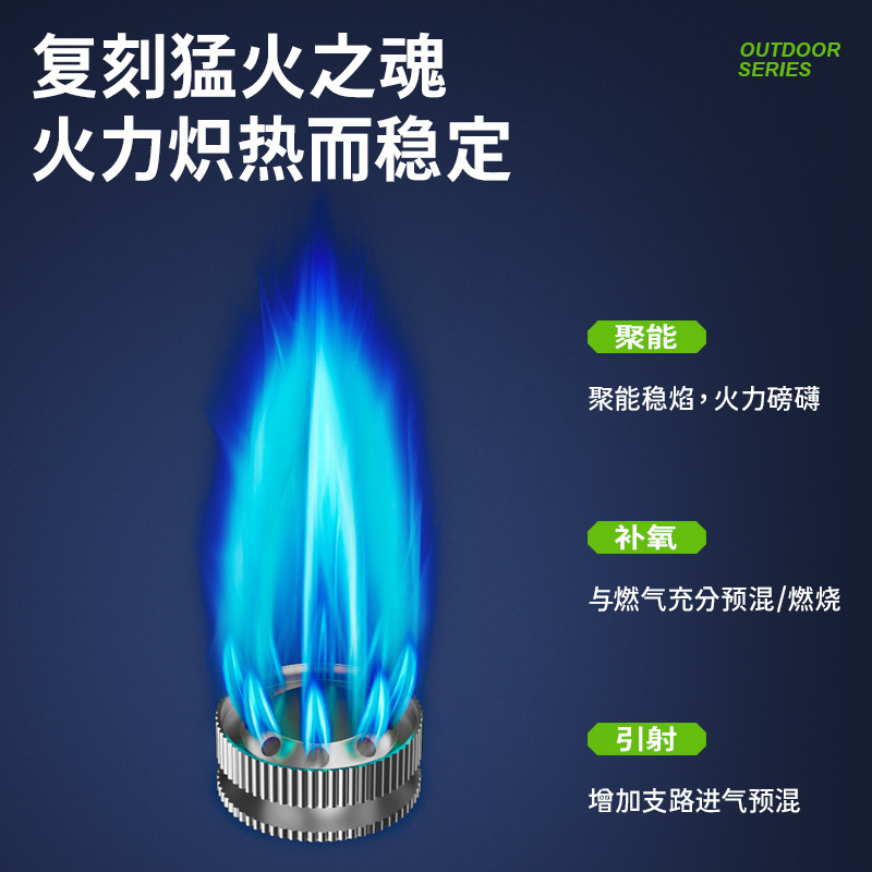 Card Stove Outdoor Folding Stove Portable Travel Camping Cookware Household Gas Tank Windproof Fierce Card Magnetic Stove Cross-border New