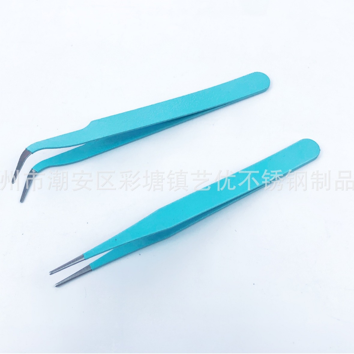 New 1.3MM Handbag Tweezers Stainless Steel Beauty False Eyelash Tweezers Handmade DIY Manicure Tweezers Multi-functional Work
