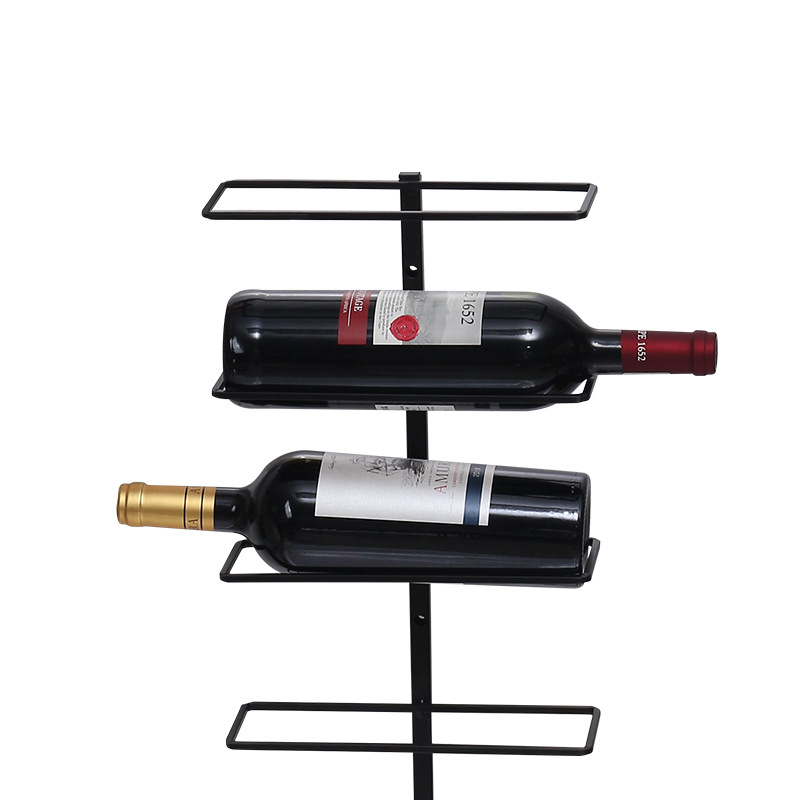 Iron Wine Rack Wall-Mounted Storage Rack Hanging Wine Rack Liquor Rack Wall-Mounted Home Bar Modern Simple