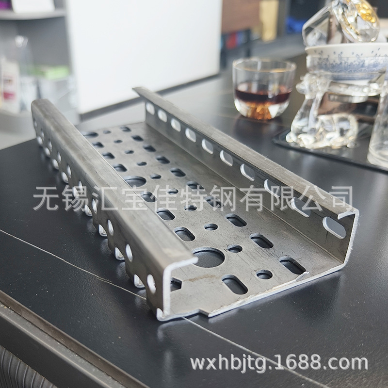 C-Shaped Steel Roller Conveyor Bracket Multi-Hole Cart Side Shelf Foundation Roller Line Main Beam Can Be Punched, Processed and Cut