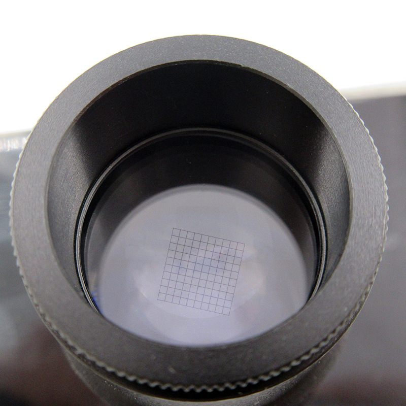 Microscope Eyepiece Micrometer Reticle Div=1Mm Grid Ruler 10*10 Objective Lens Micrometer Universal