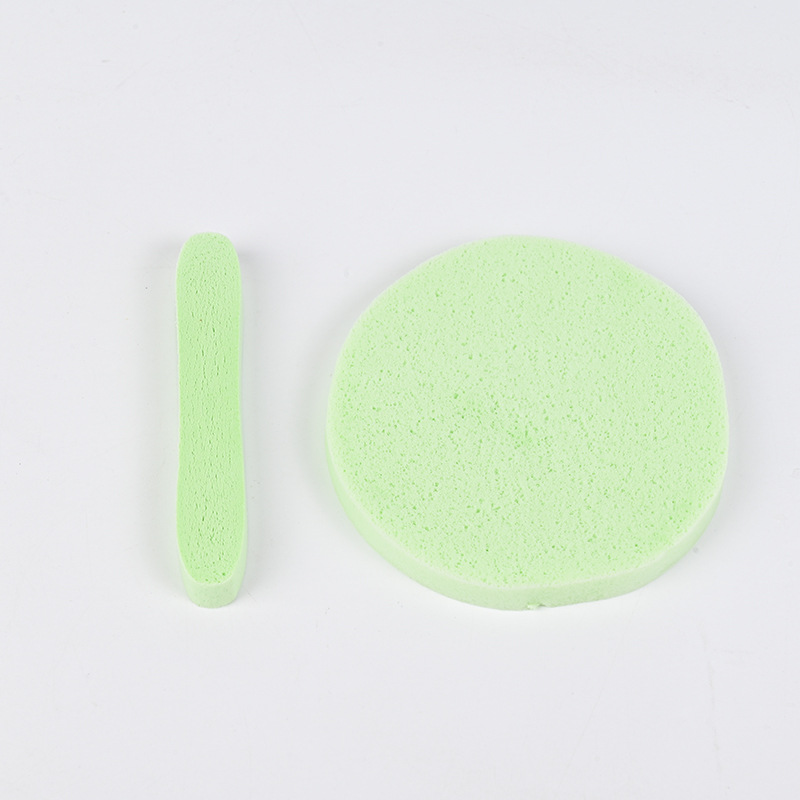 Factory Direct Portable Compressed Facial Cleansing Sponge Single Strip Sponge Face Sponge Expands When Soaked in Water and Becomes Round Compressed Sponge