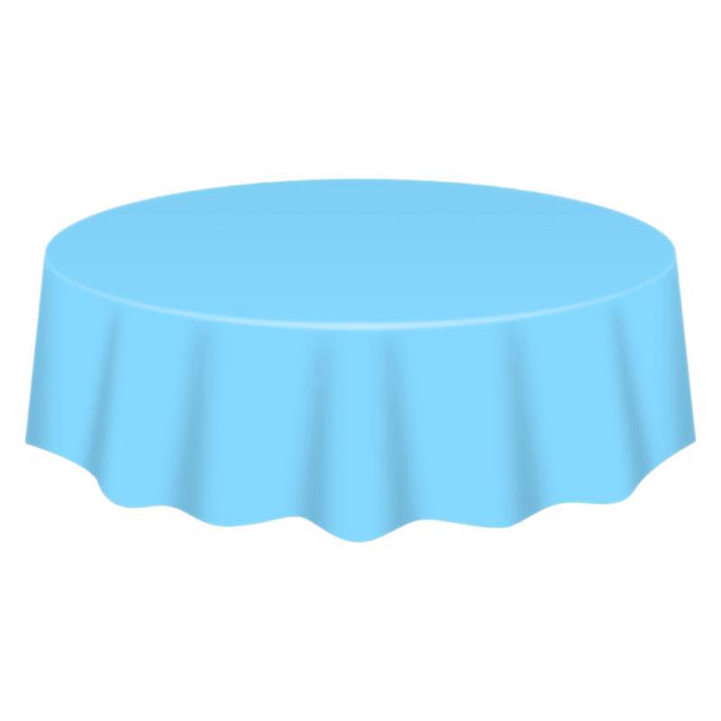 Round Table Solid Color Tablecloth Disposable Round Table Tablecloth Simple Style High-class Wedding Banquet Table Set Table Skirt Round Tablecloth