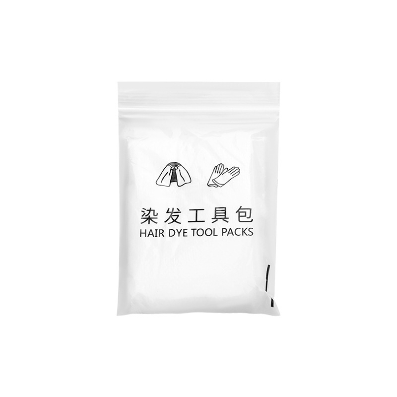Disposable Hair suit Perm Hair Coloring Four-piece Tool Shower Cap Earmuffs Gloves Shawl Cloth Oil Baking Barber Shop