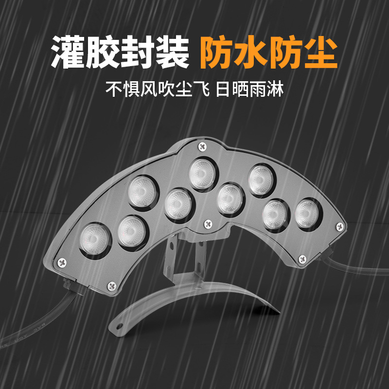 Cross-Border Hot-Selling Ancient Building Corrugated Lights Outdoor Led Lighting Waterproof Eaves Temple Pavilion Engineering Lights Tile Lights