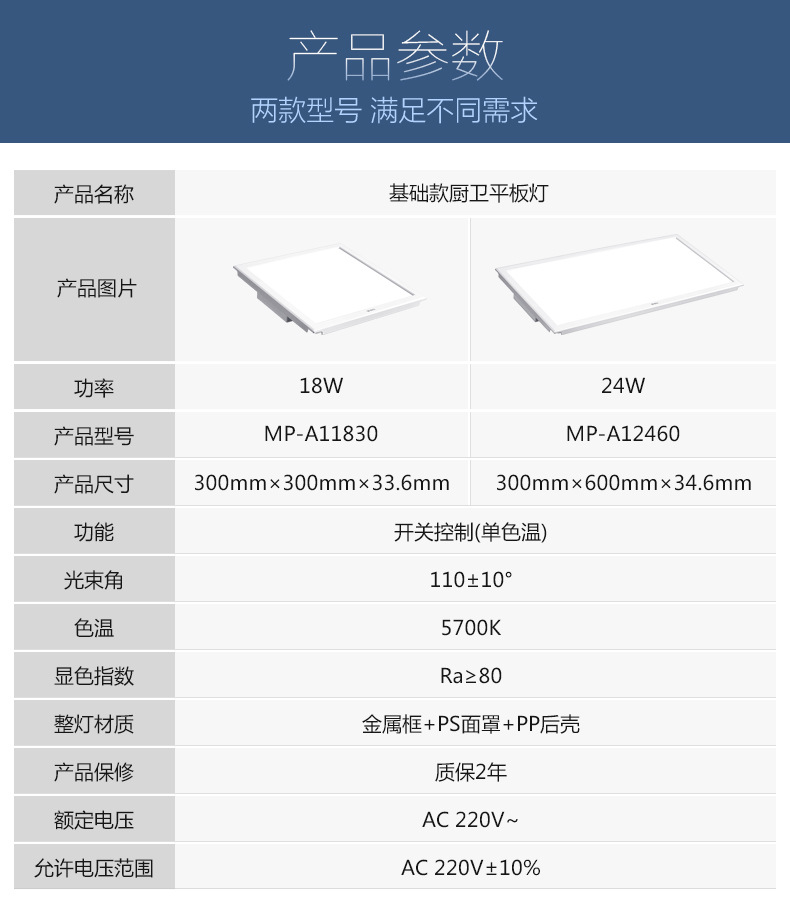 Xialan integrated ceiling LED flat panel lamp 30x 60 buckle panel kitchen kitchen bathroom bathroom 300*600