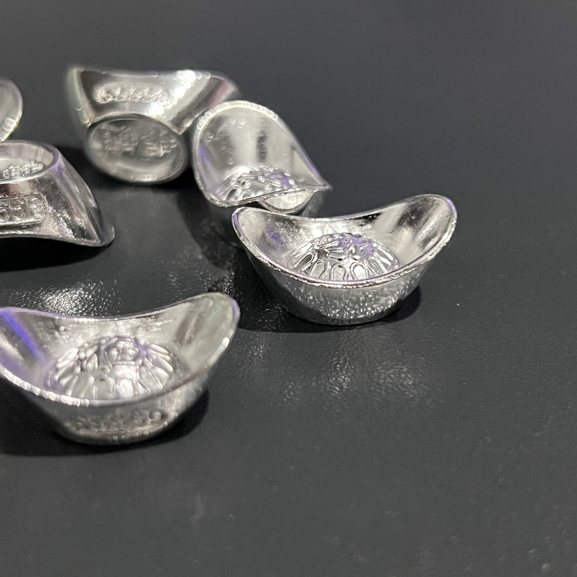 Popular 2.5cm Silver-Plated Ingot Solid Ingot Broken Silver Accessories Wholesale Cornucopia Filling Ornaments