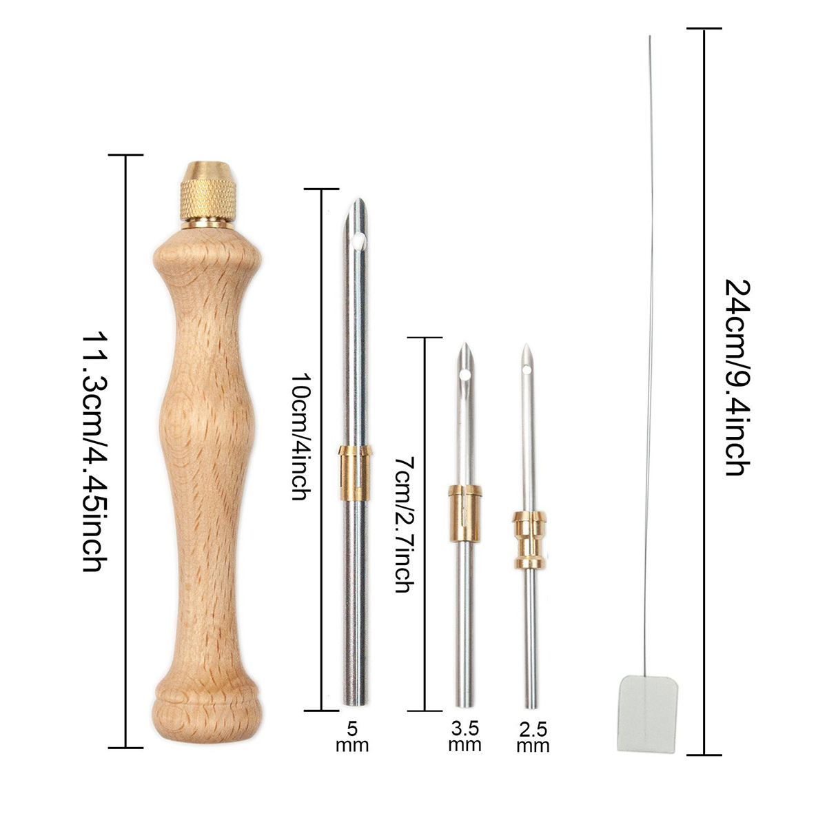 Russian poke embroidery stamp needle wool thick stamp needle solid wood multi-needle stamp needle diy weaving tool tufting needle