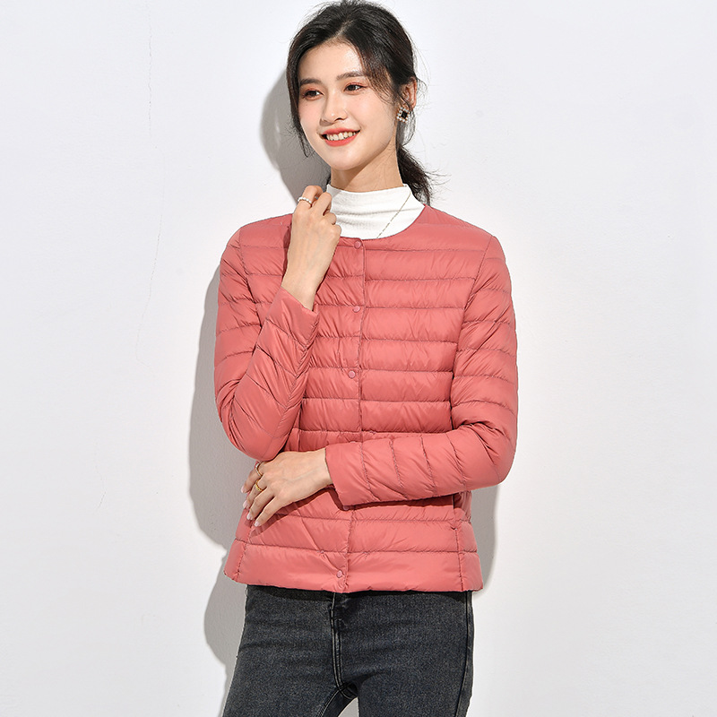 Lightweight down Jacket for Women, Short Style, Autumn and Winter 2025, Lightweight Inner Layer, Round Neck, Warm, Plus Size Coat