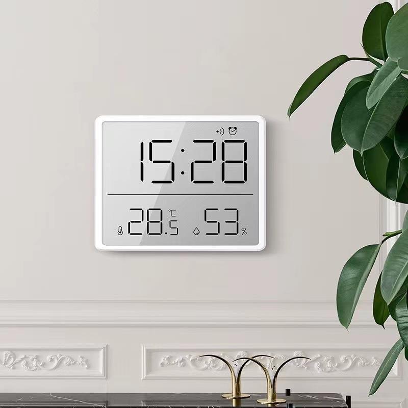 Slim Magnetic Refrigerator Kitchen Electronic Clock Student Dormitory Digital Alarm Clock Multi-Function Electronic Temperature Table Clock