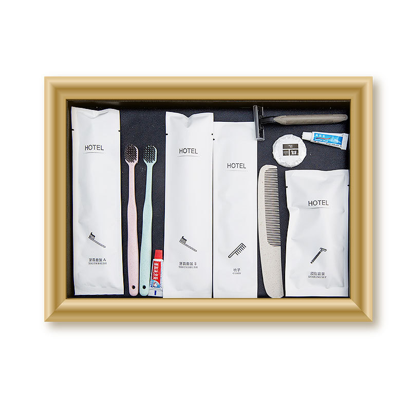 Star hotel disposable toothbrush toothpaste stone paper light luxury bed & breakfast disposable toiletries suit environmental protection paper